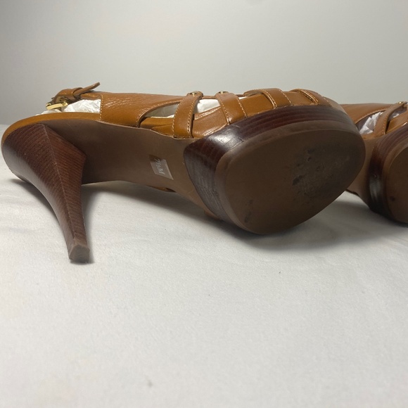 Michael by Michael Kors Sandals leather, sz 7.5, col Luggage, High heels - Picture 2 of 10
